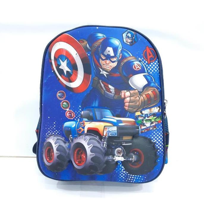 Tas Anak Lampu LED Timbul Cowok / Ransel Anak Laki-Laki Timbul Lampu