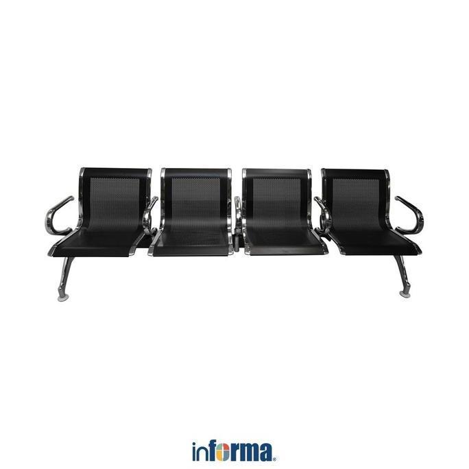 INFORMA KURSI TUNGGU 4 DUDUKAN - HITAM
