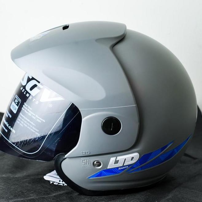 Helm Ltd Sport Sports Made In Malaysia Sni Iso Helmet Pelindung Kepala Kaca Visor Hitam Bla Motorcyc
