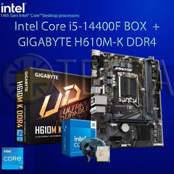 [Bundle] Intel Core i5-14400F BOX + GIGABYTE H610M K DDR4 Motherboard / Gen 14