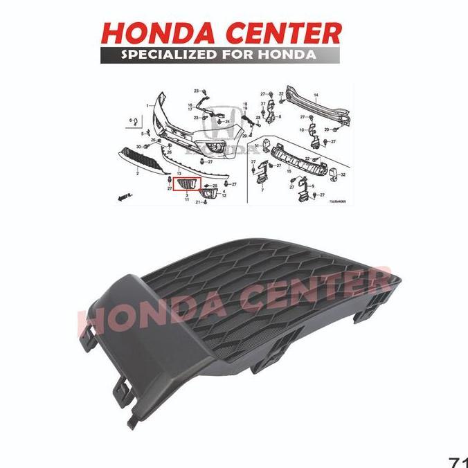 Cover tutup garnish fog light lamp lampu kabut jazz 2015 2016 tipe A