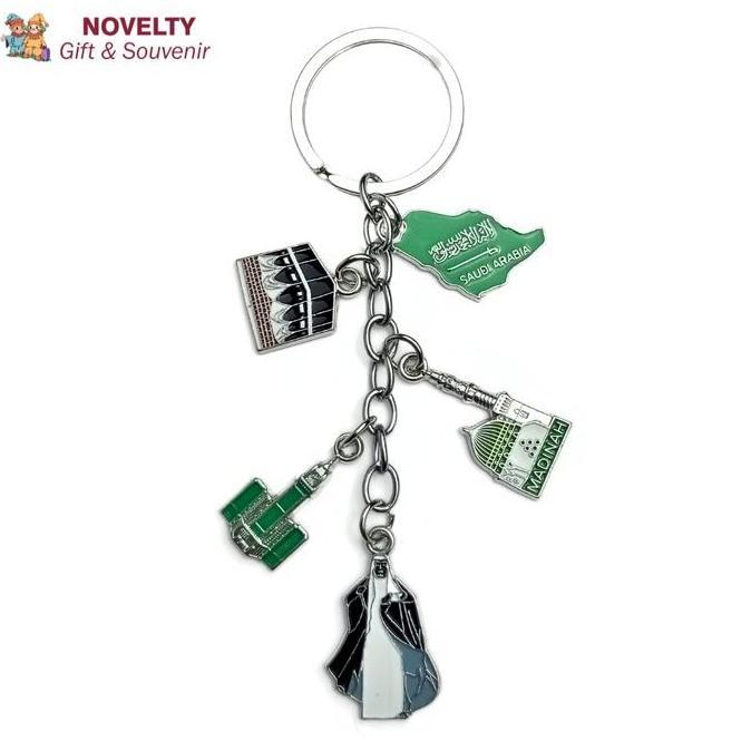 Souvenir gantungan kunci Mekkah Madinah oleh oleh negara Saudi Arabia