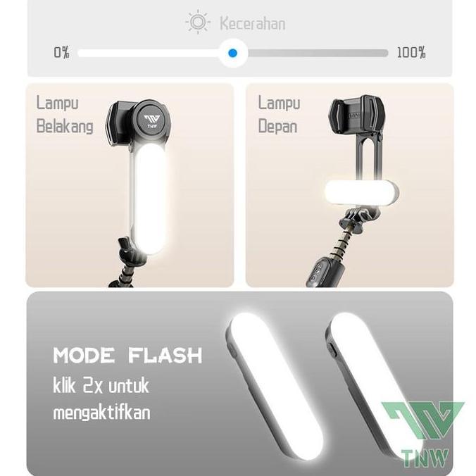 Tnw-Q18 Gimbal Stabilizer Handphone Gimbal Hp Stabilizer Tongsis Hp Aluminium