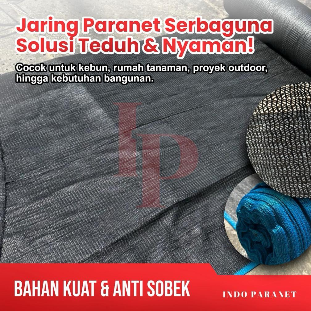 Indoparanet | Paranet 75% Lebar 3 Meter X 50 Meter Panjang 1 Roll / Shading Net Jaring Grade A Merek