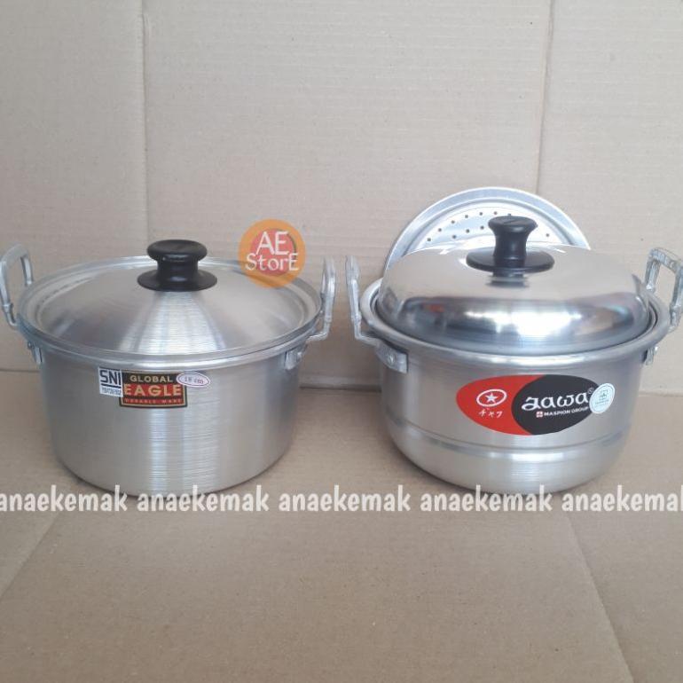 Panci / Dandang (KECIL / MINI) kukus Jawa no 18 20 22 Maspion panci logam jawa / global eagle panci 
