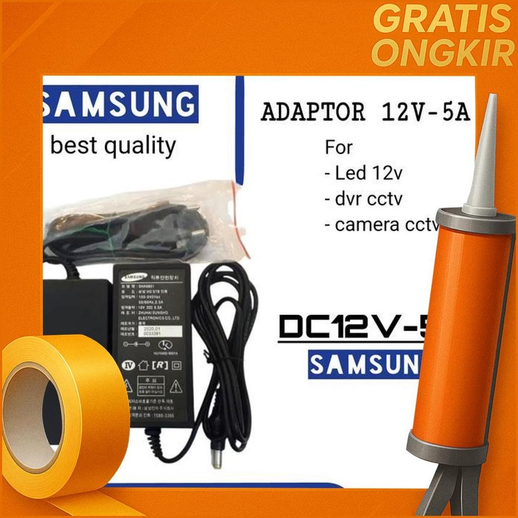 Adaptor 5A Ampere Samsung / Adaptor 5A 12V / Adaptor Cctv Dvr