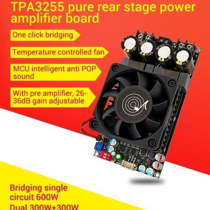 TPA3255 Amplifier Class D Stereo BTL Bridge Hifi HD Sound High Power Amplifier 600W Original ZK-3002