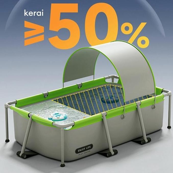 Kolam Renang Anak-Anak Keluarga / Kolam Renang Bebas Karet / Kolam Renang Pelindung Matahari Besar