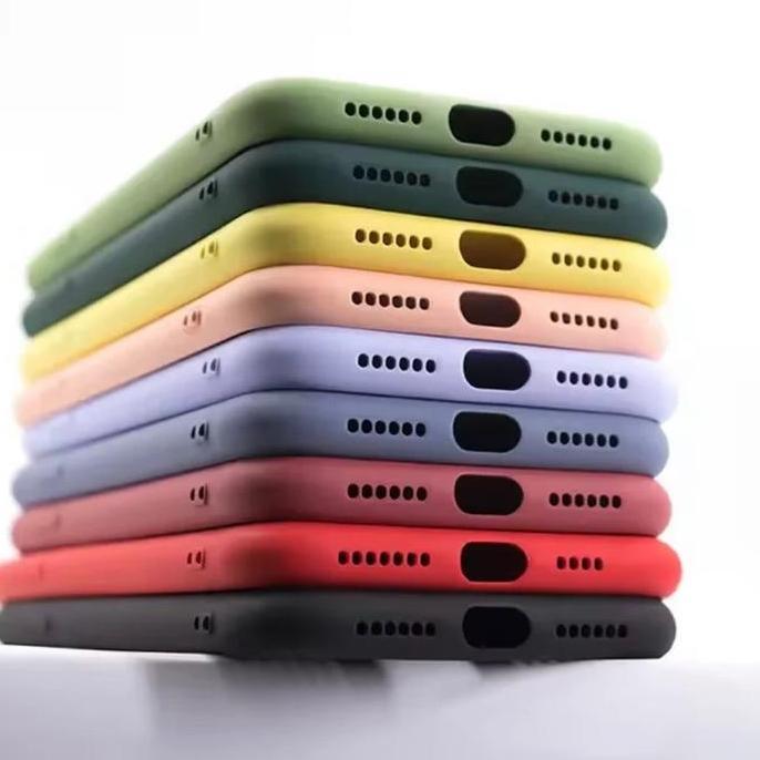 Ranjedimans - Softcase Silikon Anti Noda Anti Jamur SKYBLUE LILAC KUNING - Case iPhone X hingga 15 P