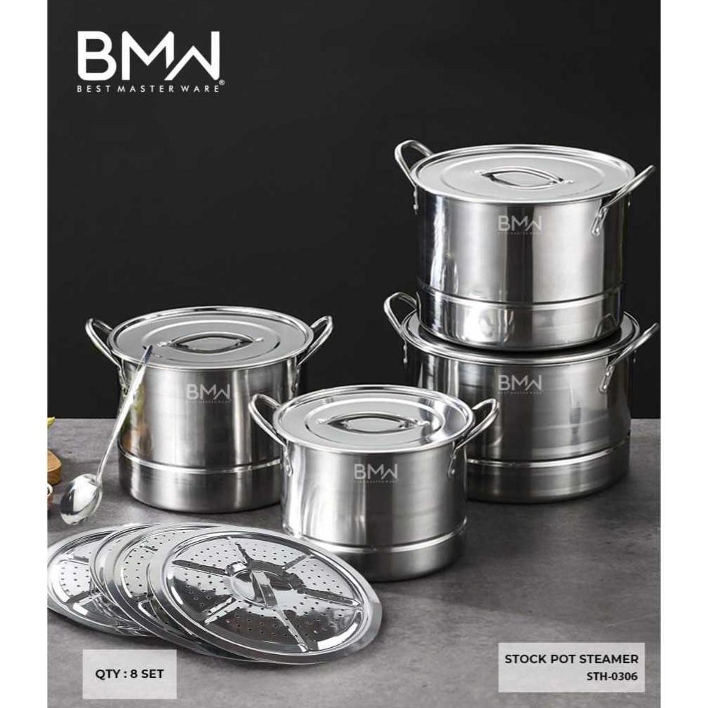 Stock Pot Steamer Set BMW - Stock Pot Stainless - Panci Kukus Serbagun