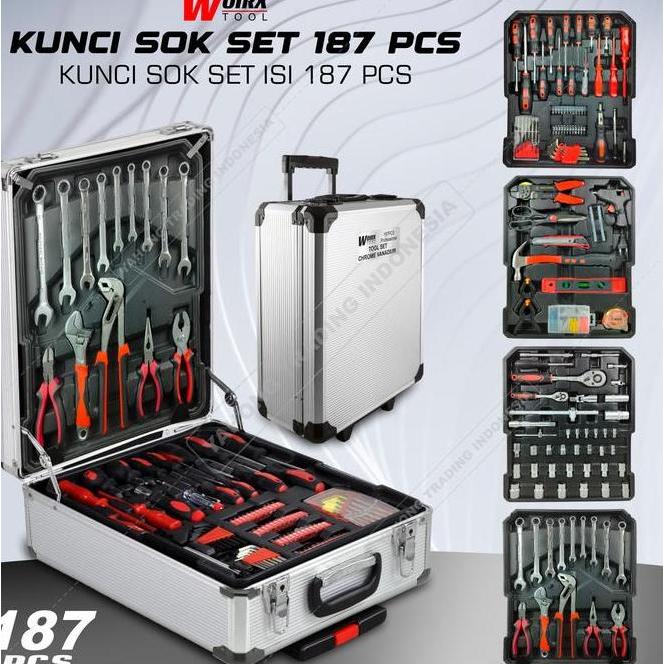 Kunci So Sok Set 187 Pcs Soet Tool Kit