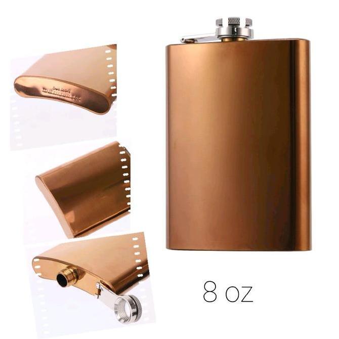 GEATOMI_10 - BOTOL WINE WHISKY HIP FLASK STAINLESS STEEL