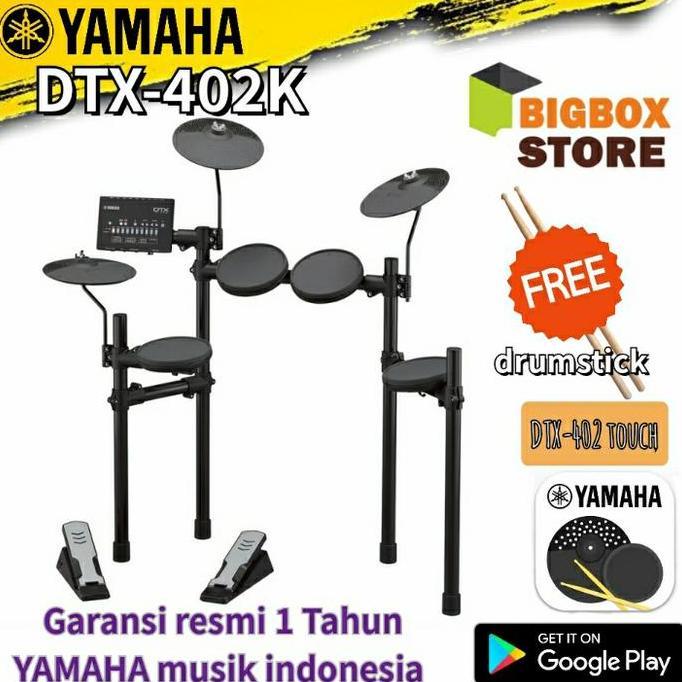 denberkah99 - yamaha dtx-402k elektrik drum kit | digital drum pemula
