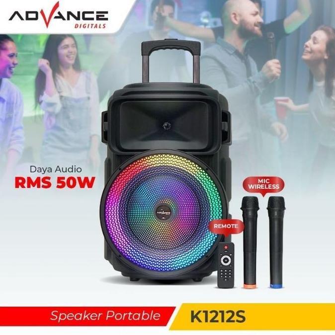 SPEAKER PORTABLE BLUETOOTH ADVANCE K1212S - 12 inch Free Mic 2 BH
