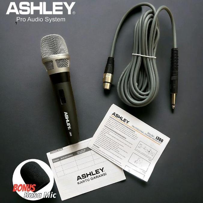 Mic Microphone ASHLEY i300, Dynamic Microphone Karaoke KTV, Kabel 5 Meter. [terbaik]