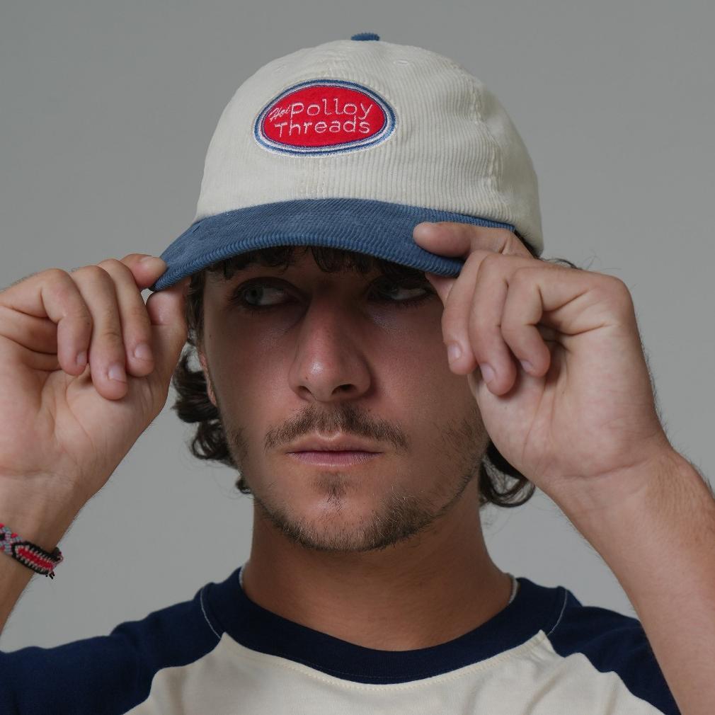 Hoi Polloy - Topi - Pills Cord (White Blue) Corduroy