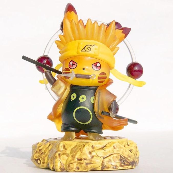 Pikachu Cosplay Naruto Sasuke Madara Obito Nendoroid Action Figure Toy