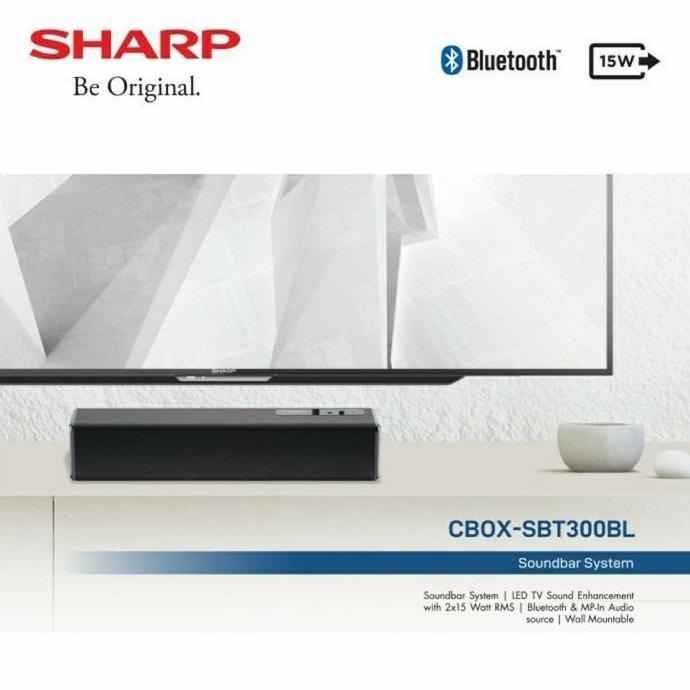 Soundbar Sharp CBOX-SBT300BL | Speaker aktif bluetooth sound bar tv