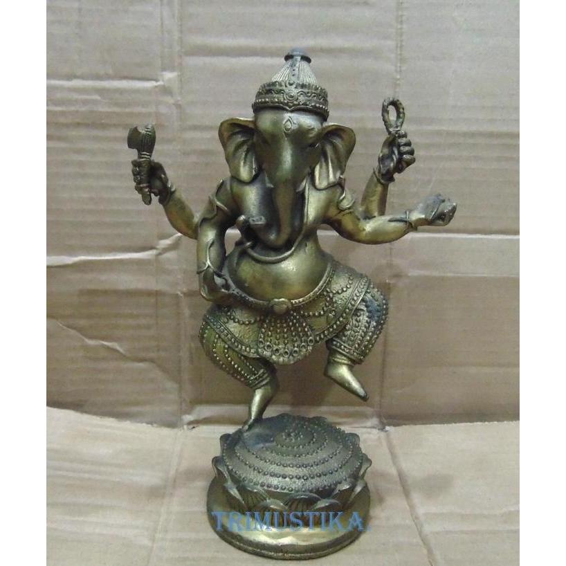 TERMURAH - Patung Ganesha / Ganesh berdiri kuningan