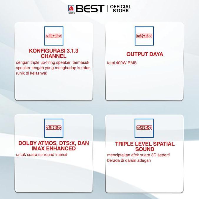 SOUNDBAR LG SC9S SPEAKER SOUNDBAR DENGAN SUBWOOFER. 3.1.3 CHANNEL.DOLBY ATMOS