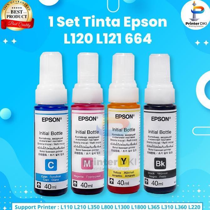 BEBAS ONGKIR - Tinta Printer Epson L120 664 T6641 Original 100% Loosepack 1 Set