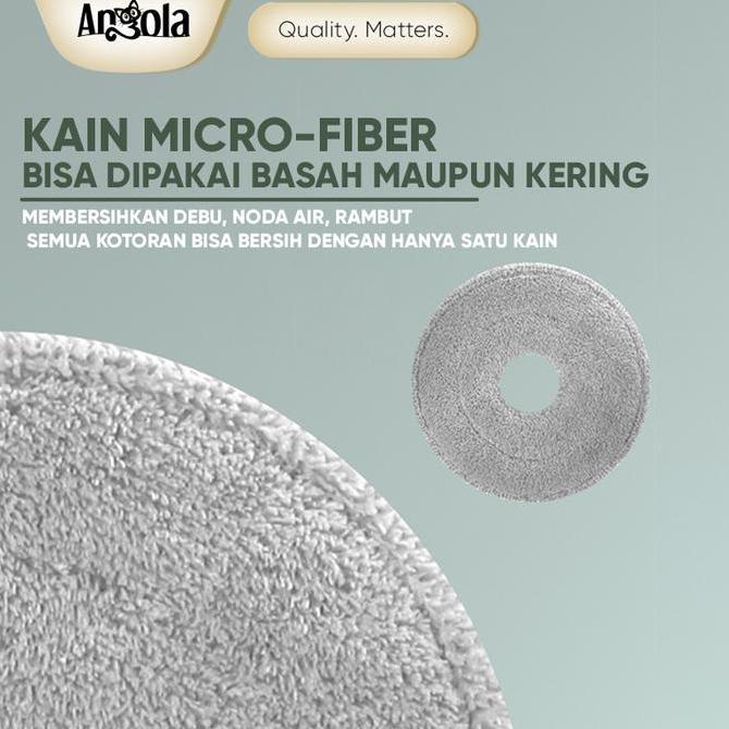 TP Angola Spin Mop D23 Alat Pel Lantai Otomatis Tanpa Peras