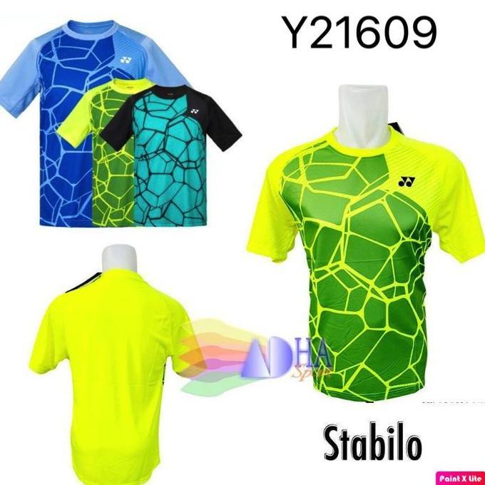 TERBARU - Kaos Badminton Y 21609 / Y21609 Stabilo ADHA SPORT