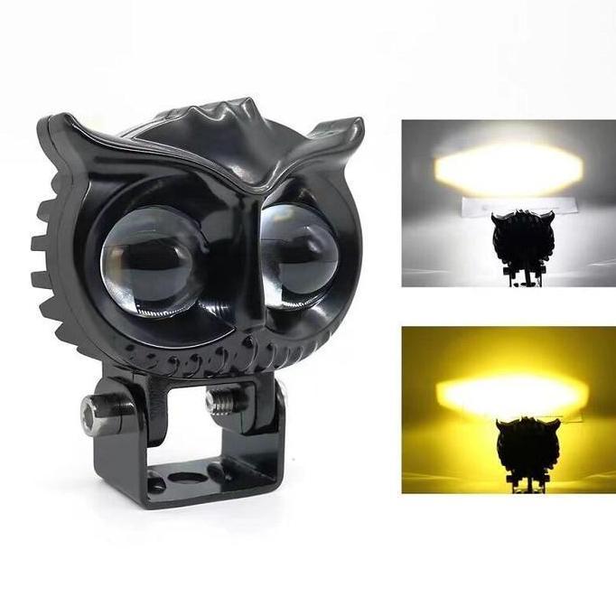 CR - LAMPU TEMBAK LASER OWL CR7 LED D2 2 WARNA HIGH LOW / LAMPU TEMBAK SOROT BURUNG HANTU Kuning TER