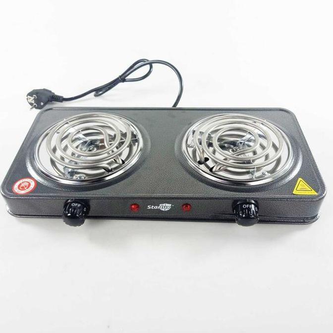 COD STARLUX Kompor Listrik Serbaguna 2 Tungku Hemat Listrik Portable 2000 Wat - SHP-5813