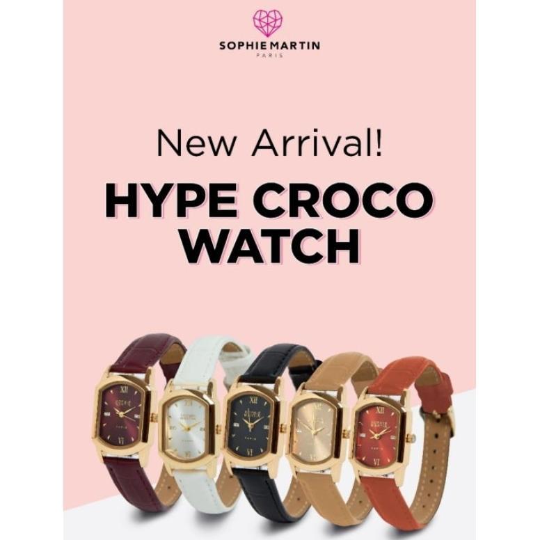 Jam Tangan Wanita Sophie Martin Hype Croco  Original Berkualitas Terbaik