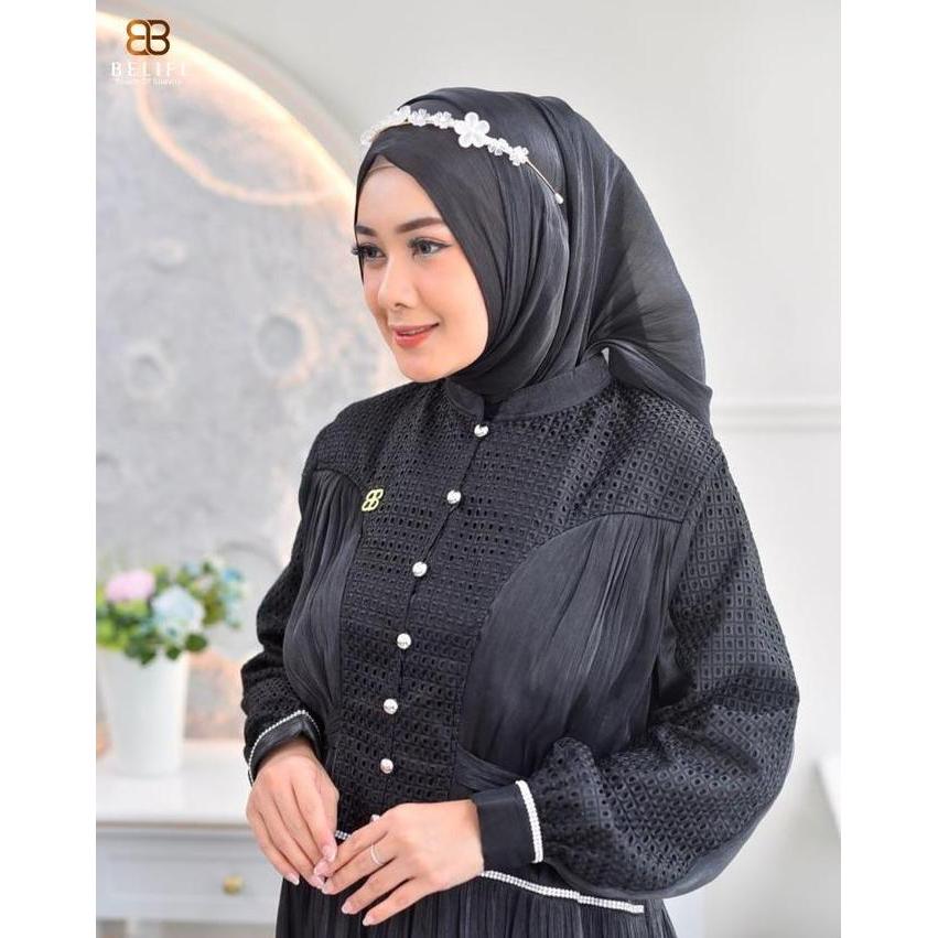 Clearance Sale - Miray Luxury Set Gamis Syari Plus Hijab Plisket Premium Busana Muslimah Elegan