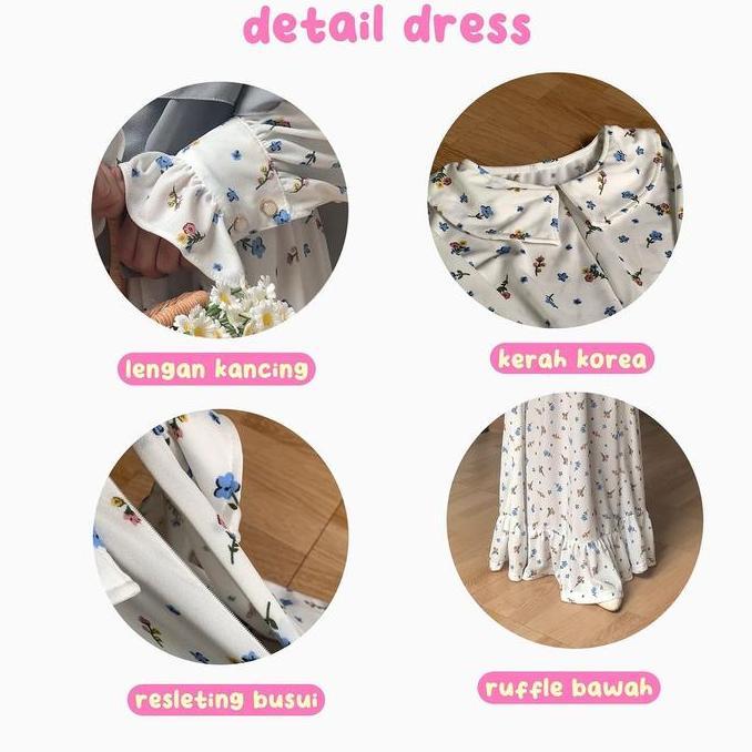 Korean Dress Vintage Set Gamis Hijab By Aruna Outfit