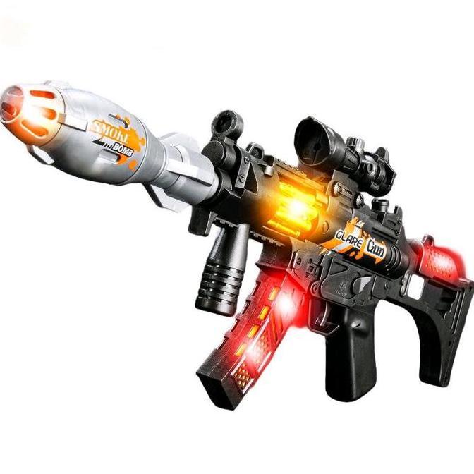 FWAS_KEDU - MAINAN TEMBAKAN ASAP ELEKTRIK EDUKASI ANAK SUARA + LAMPU + GETARAN