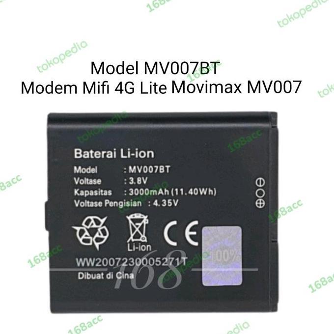 Baterai Batre Modem Mifi 4G Lite Movimax MV007 MV007BT Batere Orinal
