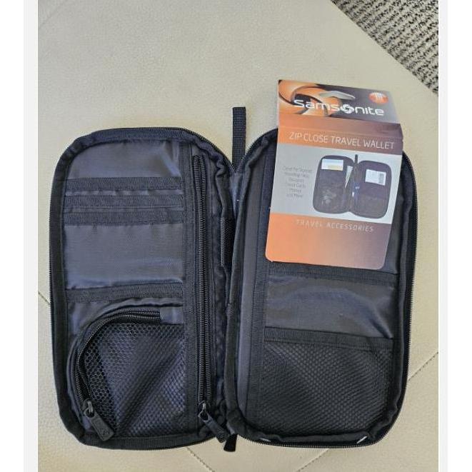 New Travel Wallet Pouch Tas kecil wallet Dompet untuk Pria Wanita Samsonite RFID Zip Close Travel Wa