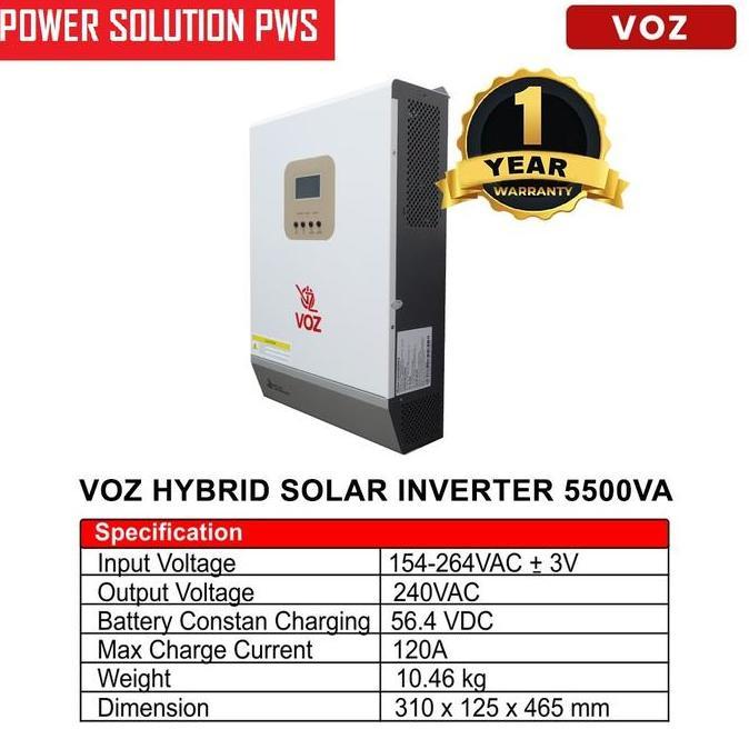 VOZ SOLAR INVERTER HYBRID 5KVA / 5000VA HYBRID SOLAR INVERTER 5 KVA Paling Murah