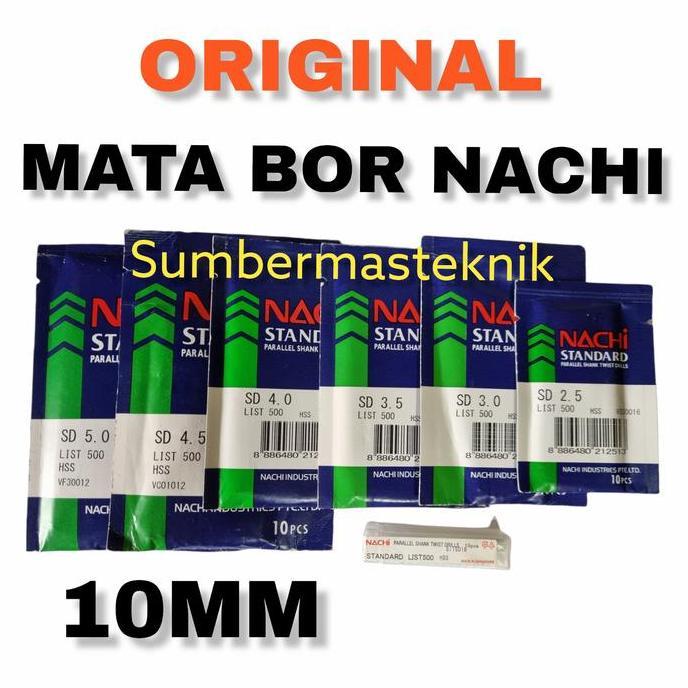 NACHI 10MM MATA BOR BESI NACHI 10 MM MATA BOR HSS NACHI 10MM ORIGINAL