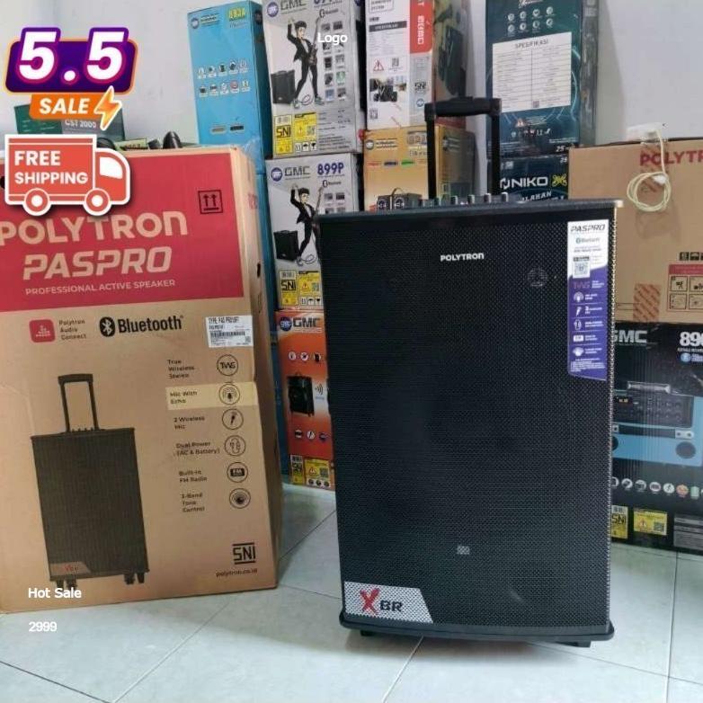 ACTIVE SPEAKER 15 INCH POLYTRON PAS PRO 15F7 FREE MIC WIRELES 2 PORTABLE