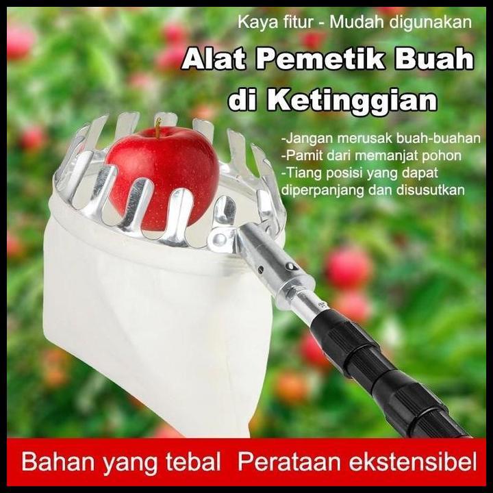 Terbaru 6 Meter Alat Petik Buah Tongkat Pemetik Buah Teleskopik  Tiang Teleskopic Jaring Celup Pemet