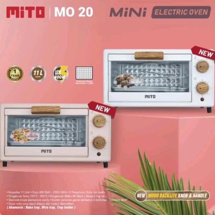 Mito Oven Listrik Mini MITO MO 20 Kapasitas 11L MO20 MO-20 Low Watt