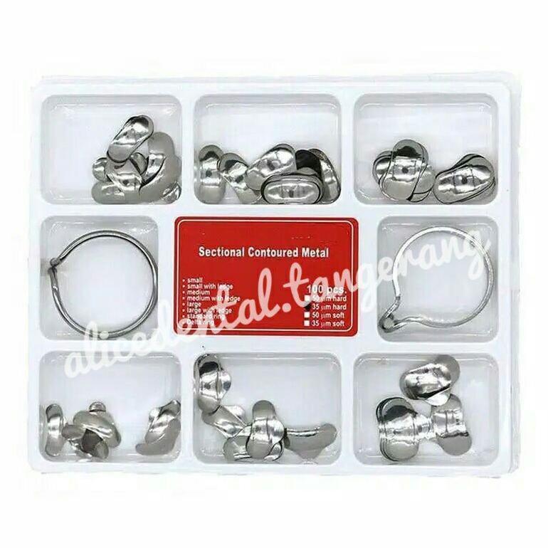 Dental matrix sectional contoured matrice no 1398 matriks ginjal logam metal matrix band posterior a