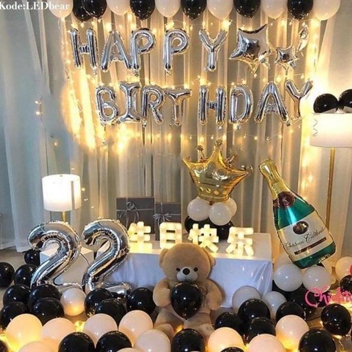 Paket Dekorasi Ulang Tahun Dewasa Led Romantis Surprise