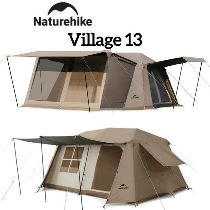 Promo Besar Besaran Tenda Village 13 Tent 5-8 Person With Hall Pole Naturehike Cnh22Zp004 - Tent