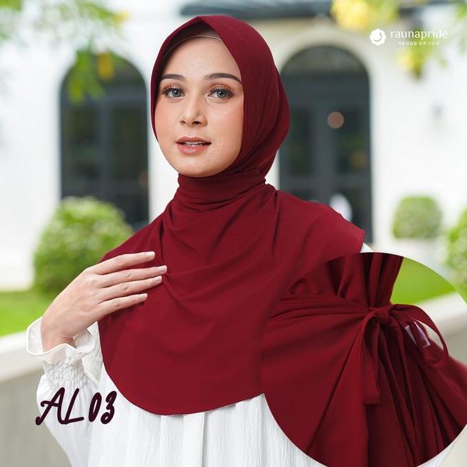 Rauna Pride / Rauna Jilbab 3 In 1 / Al03 - Kerudung Bergo / Hijab Bergo / Kerudung Segi Empat / Jilb