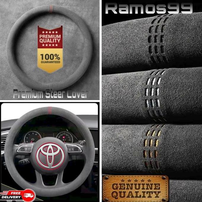 Promo Toyota Kijang Kapsul Cover Stir Mobil Kulit Domba Asli Suede Leather COD