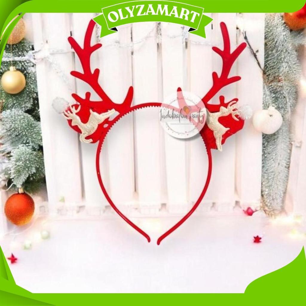 Hm2223 Bando Natal Tanduk Rusa Topi / Aksesoris Natal / Head Band Xmas Ibp Ori