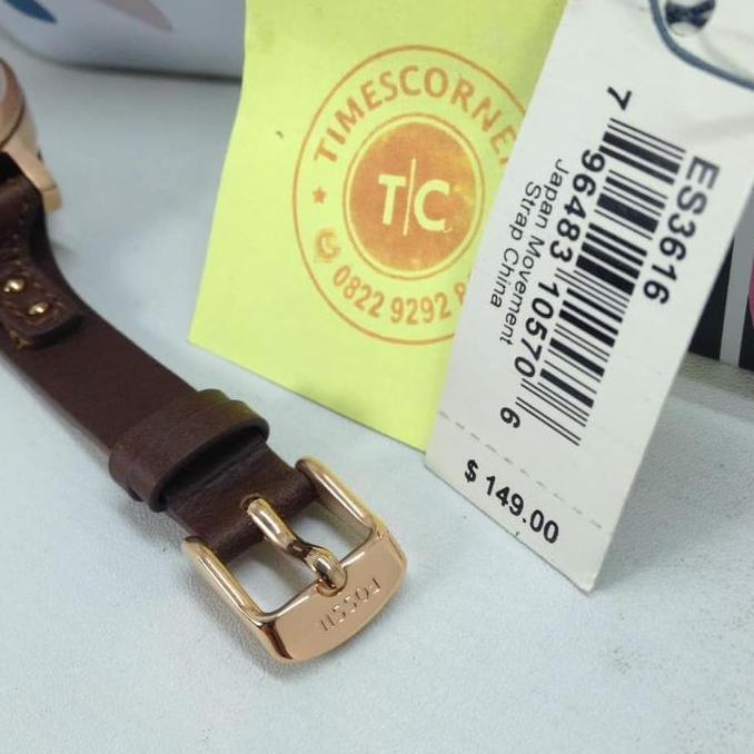 Ready Es3616 Rosegold Brown 38mm Original