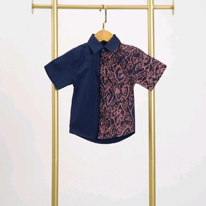 Set Family Batik Navy Mega Mendung SOVINSKA murah