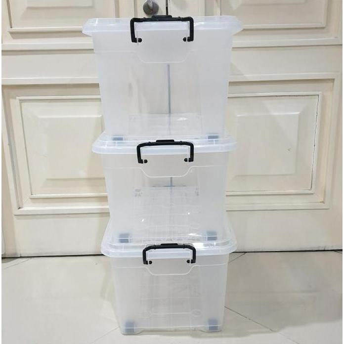 Kontainer Container Box EZY / Box Penyimpanan Transparan Bening