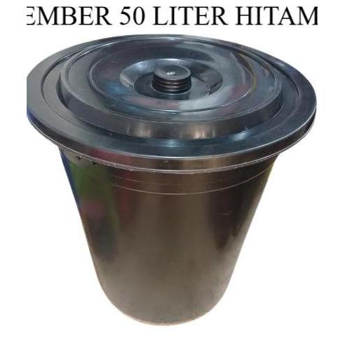 '' EMBER PLASTIK 50 LITER HITAM / TONG AIR 50 LITER / EMBER AIR TUTUP PLASTIK 50 LITER / EMBER KAMAR